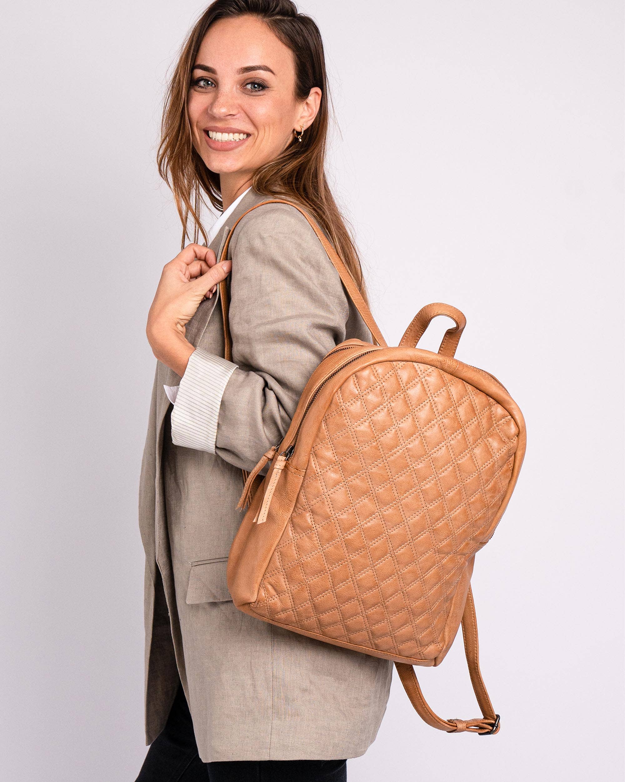 Amsterdam Heritage | Bekema Premium Diamond Leather Backpack
