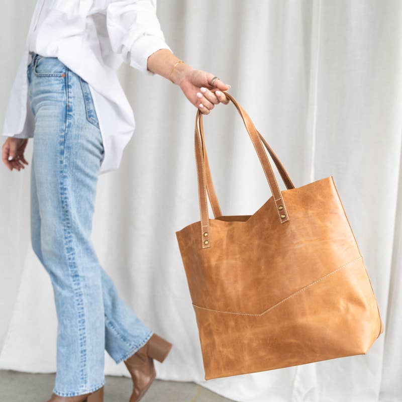 Elevate | Traveler's Tote Bag | Premium Full-Grain Leather Tote
