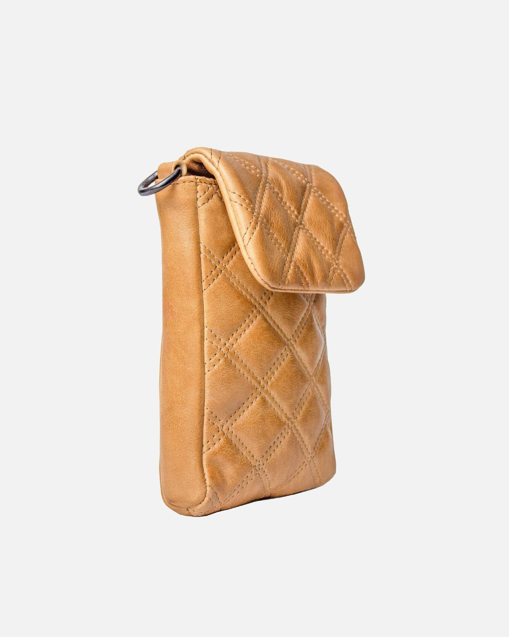Amsterdam Heritage | Beks Diamond Pattern Leather Crossbody Phone Bag