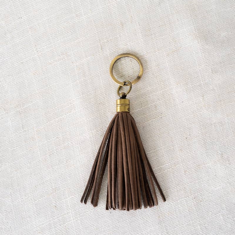Elevate | Leather Tassel Keychain | Handcrafted Full-Grain Leather Bag Charm