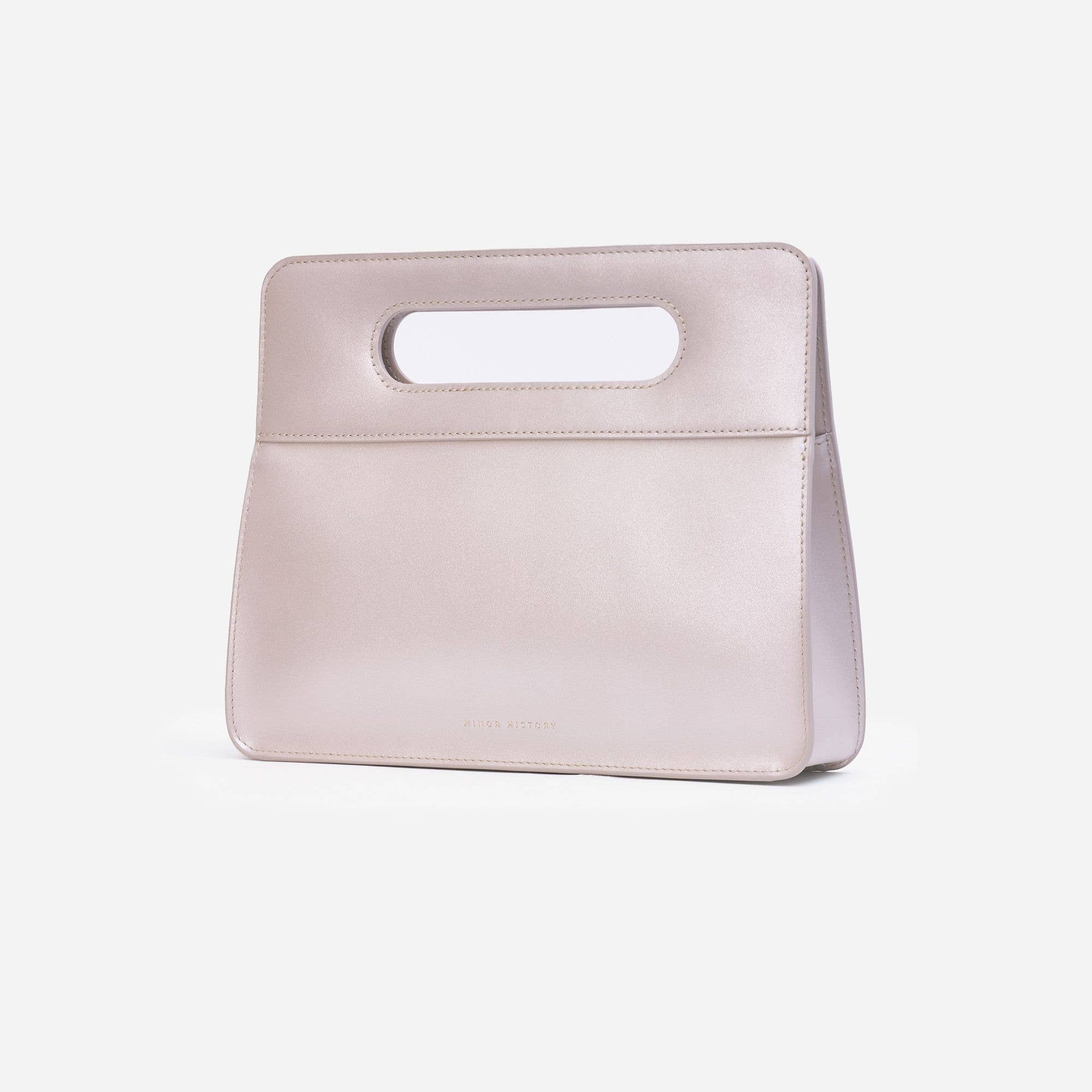 Minor History | The Afterparty Clutch Pearl | Structured Leather Evening Clutch