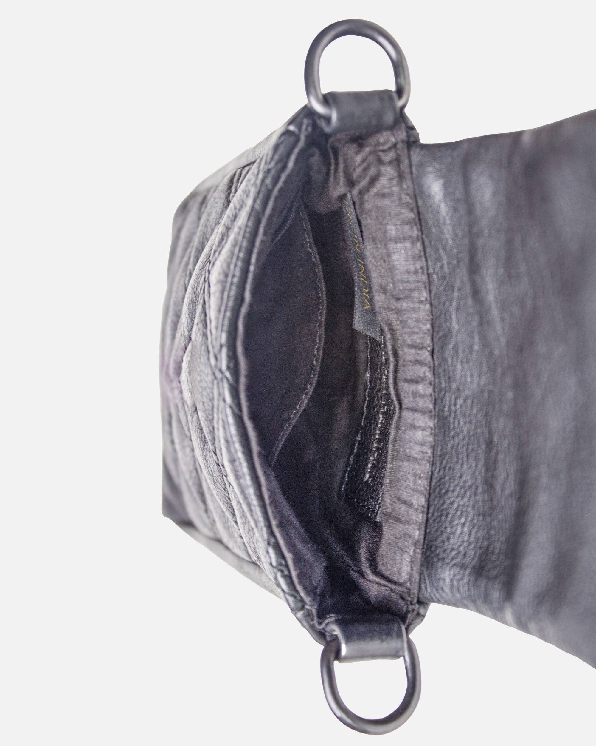 Amsterdam Heritage | Beks Diamond Pattern Leather Crossbody Phone Bag