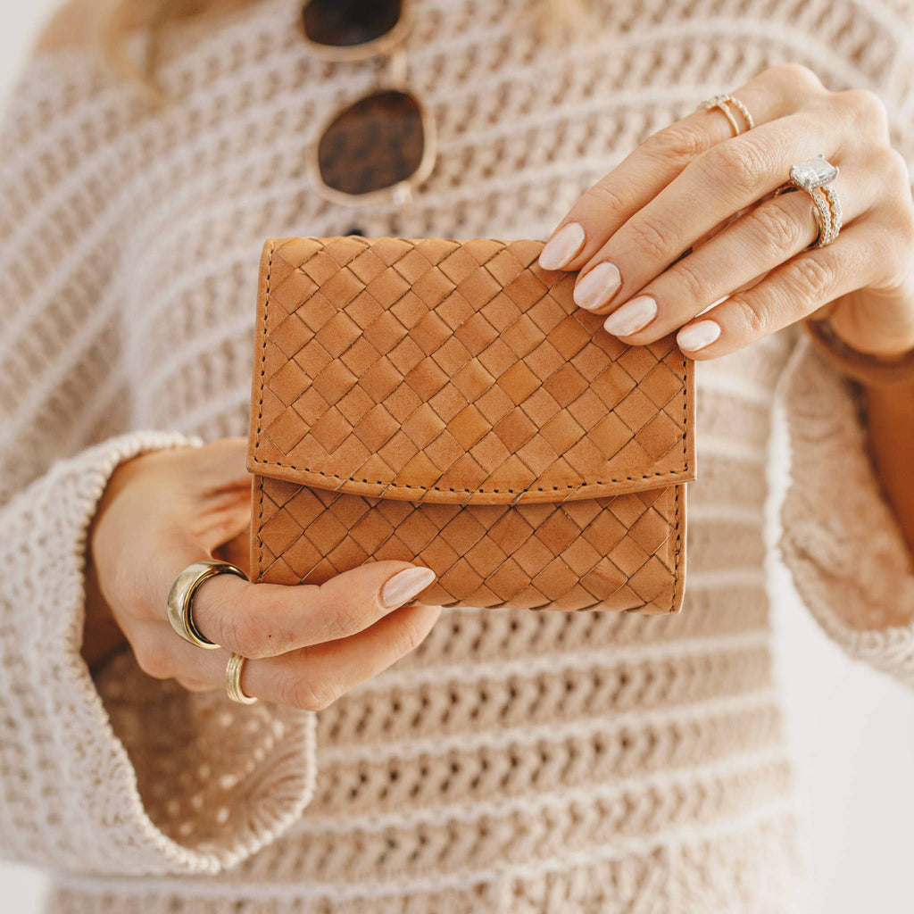 Elevate | Woven Suri Leather Wallet | Full-Grain Leather Wallet