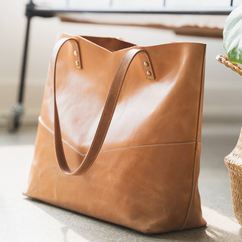 Elevate | Traveler's Tote Bag | Premium Full-Grain Leather Tote
