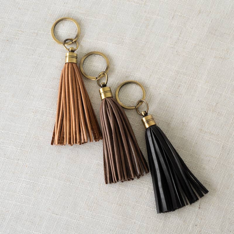 Elevate | Leather Tassel Keychain | Handcrafted Full-Grain Leather Bag Charm