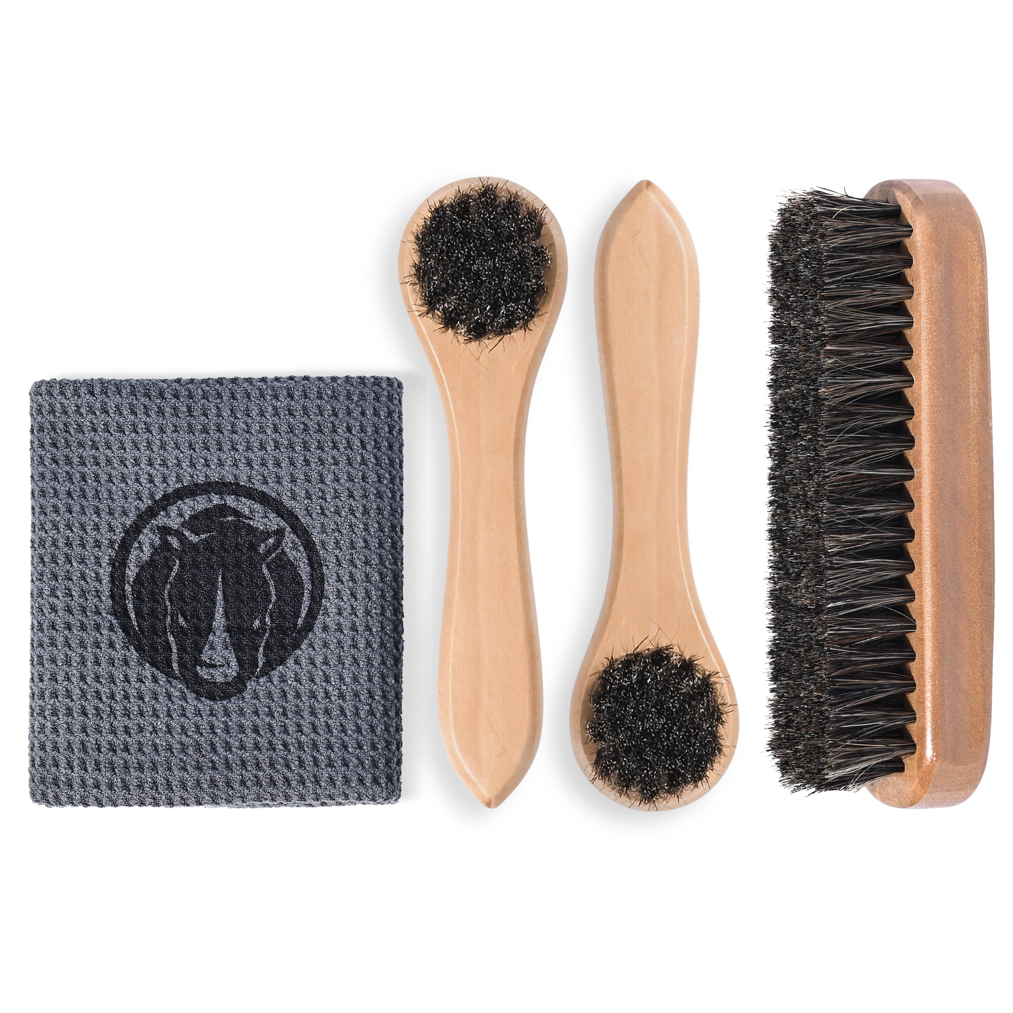 Rhino Wax - Complete Cleaning Brush Kit for Leather Goods - 4 pieces