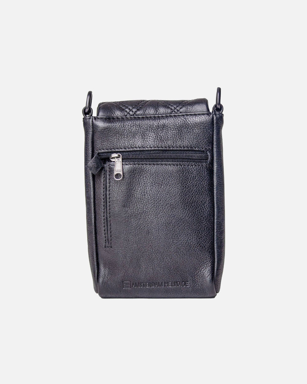 Amsterdam Heritage | Beks Diamond Pattern Leather Crossbody Phone Bag