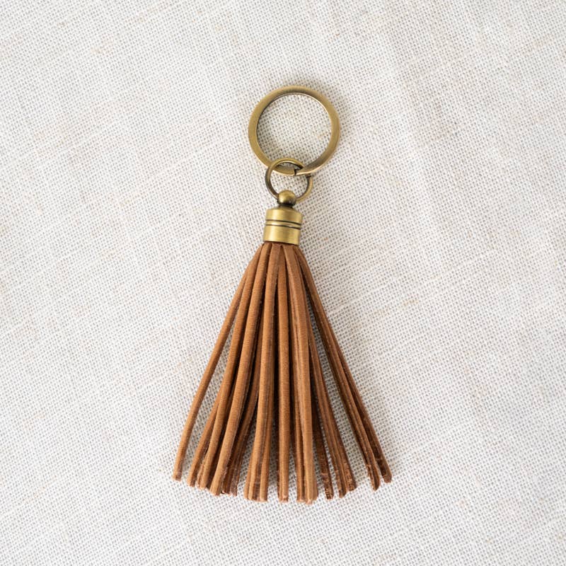 Elevate | Leather Tassel Keychain | Handcrafted Full-Grain Leather Bag Charm