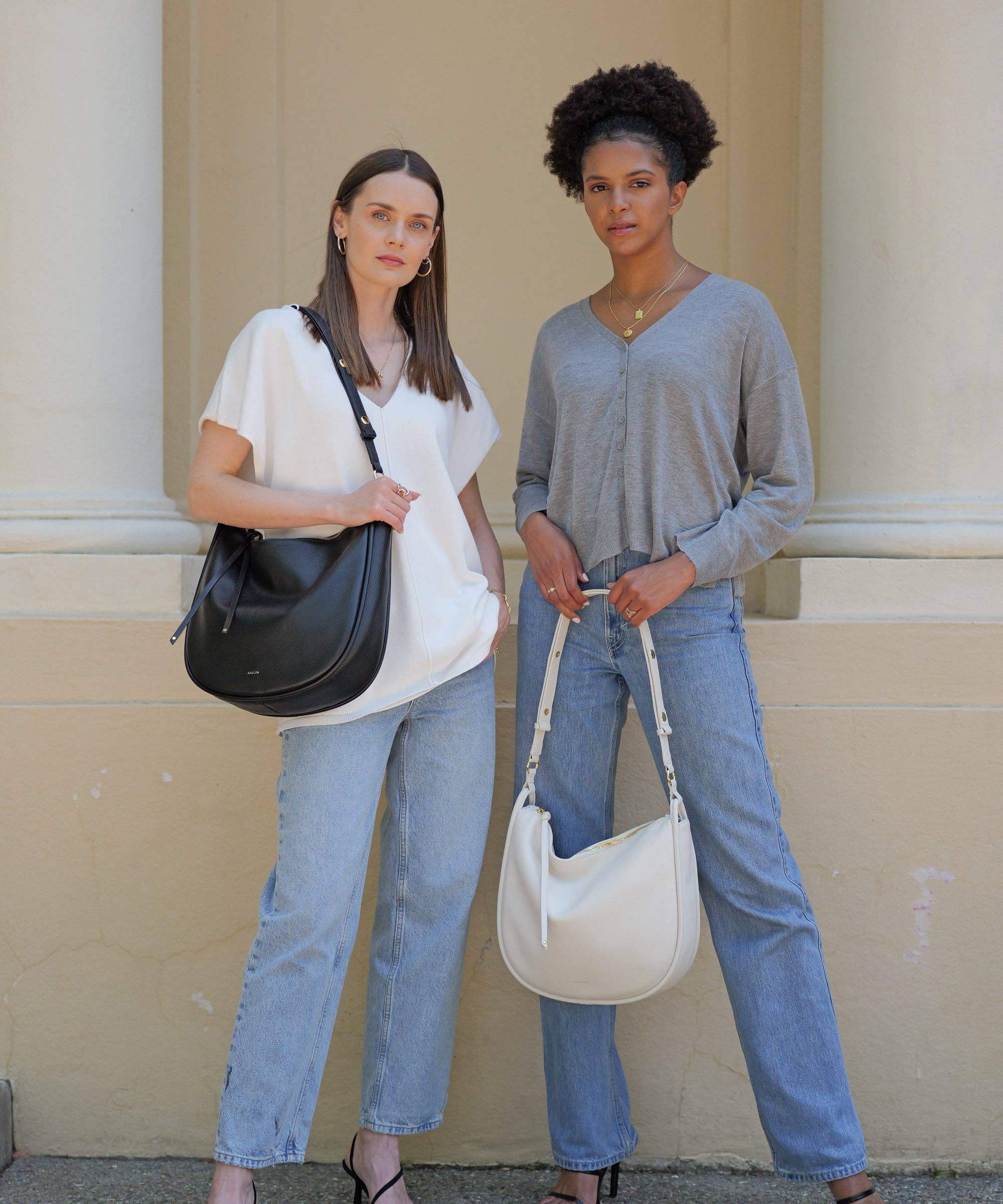 AALLYN | Pebbled Leather Marley Hobo Bag | Premium Pebbled Leather