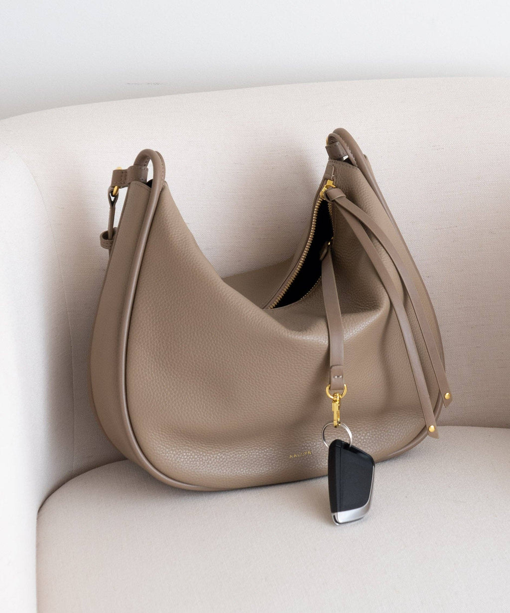 AALLYN | Pebbled Leather Marley Hobo Bag | Premium Pebbled Leather