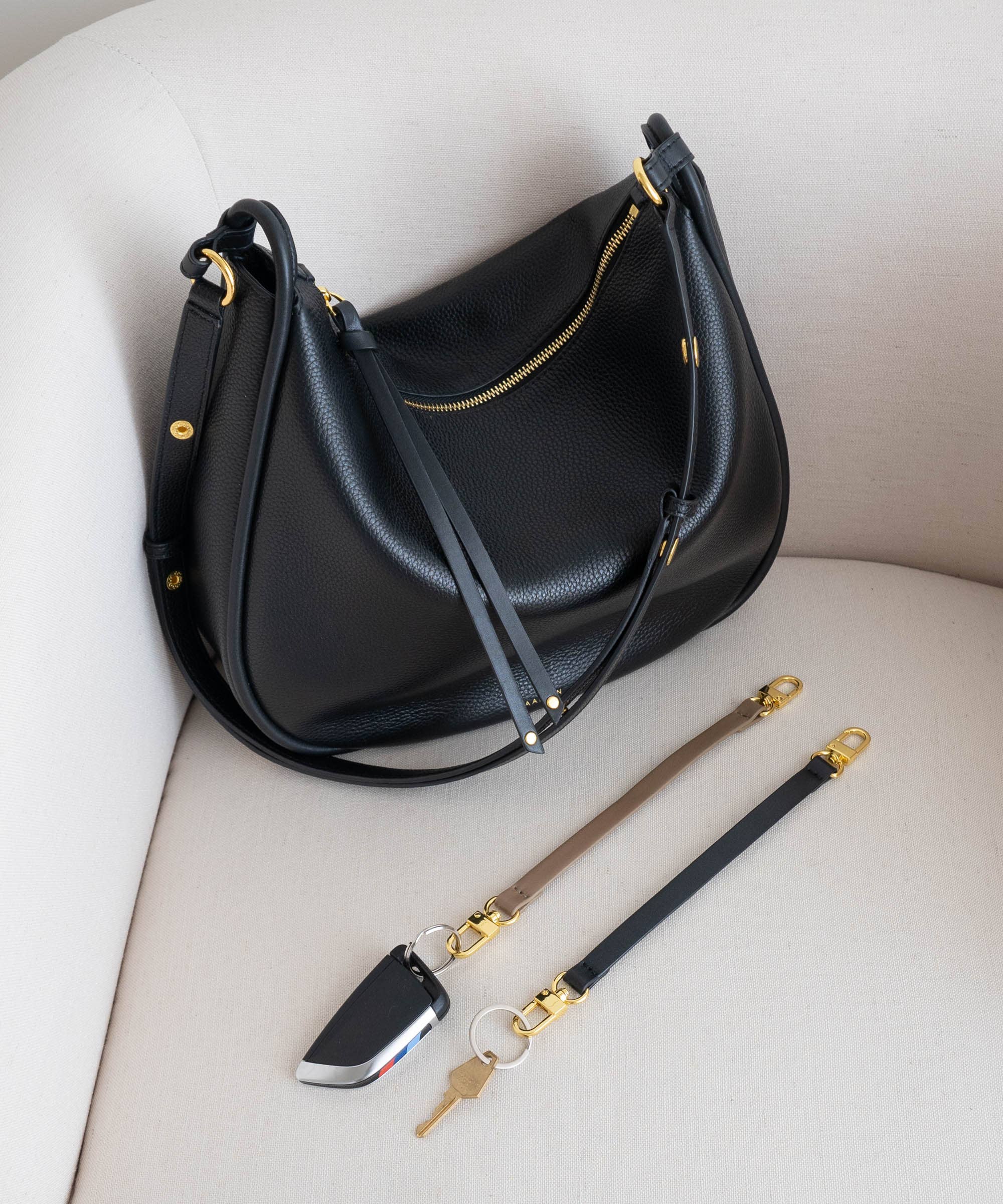 AALLYN | Pebbled Leather Marley Hobo Bag | Premium Pebbled Leather