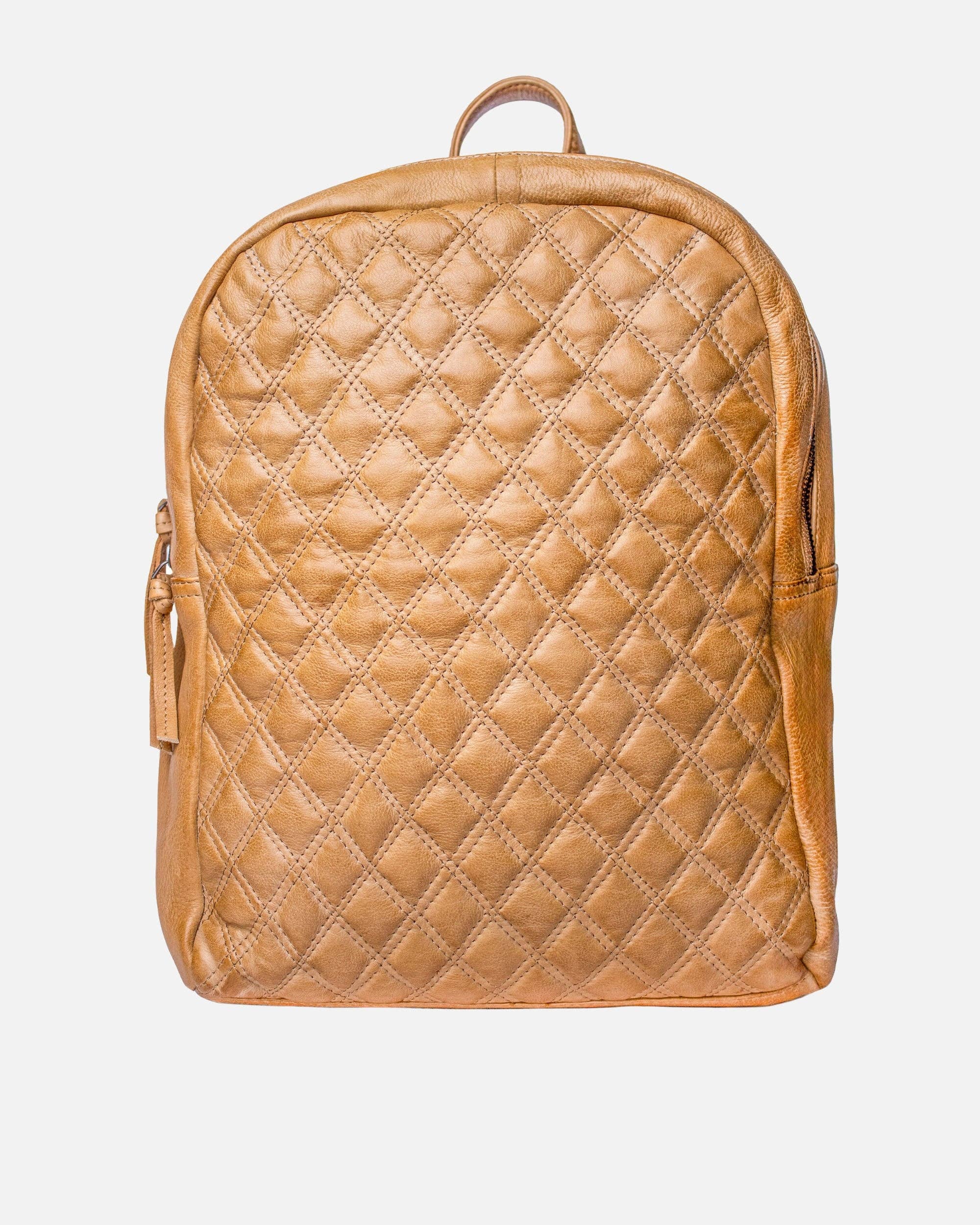 Amsterdam Heritage | Diamond Pattern Leather Bekema Premium Leather Backpack