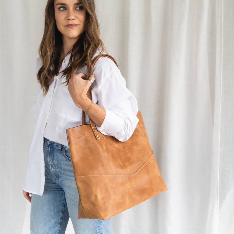 Elevate | Traveler's Tote Bag | Premium Full-Grain Leather Tote