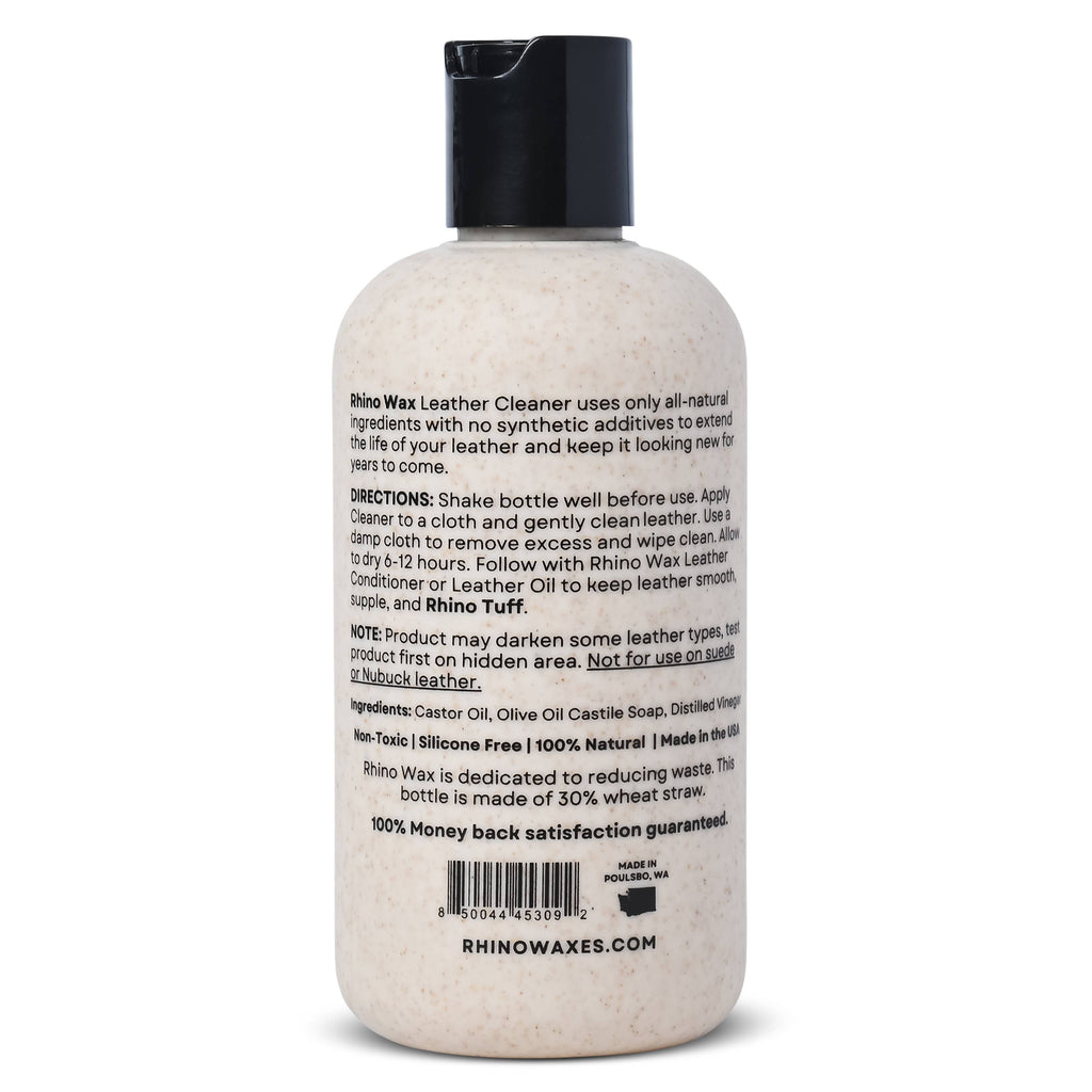 Rhino Wax | Leather Cleaner | Gentle Leather Cleaner for Shoes, Bags & Furniture
