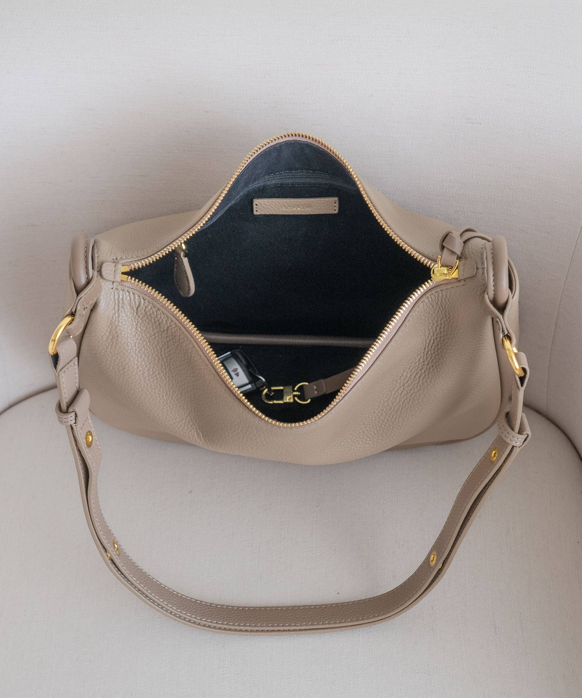 AALLYN | Pebbled Leather Marley Hobo Bag | Premium Pebbled Leather