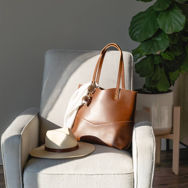 Elevate | Traveler's Tote Bag | Premium Full-Grain Leather Tote