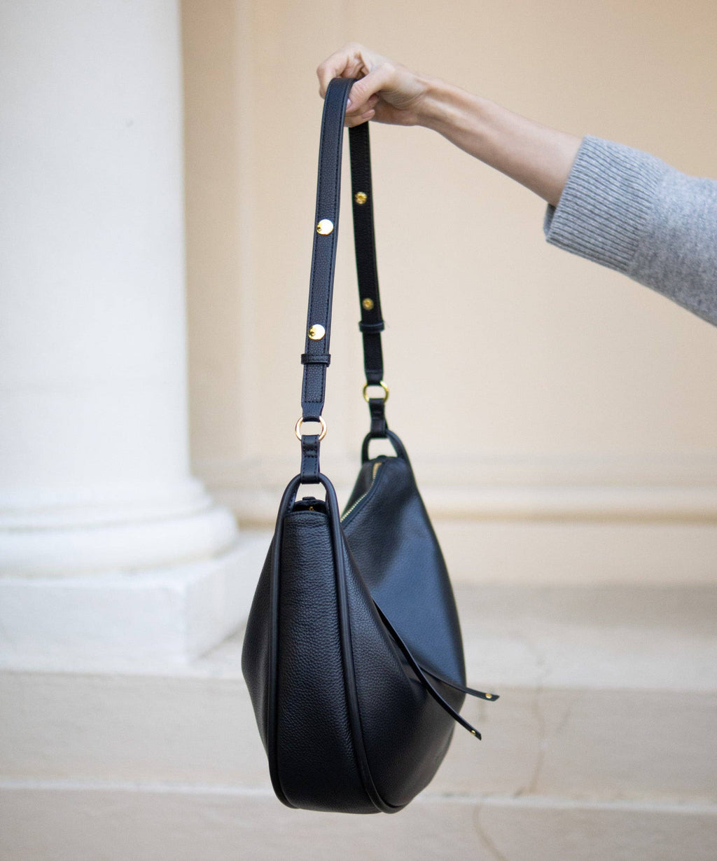 AALLYN | Pebbled Leather Marley Hobo Bag | Premium Pebbled Leather