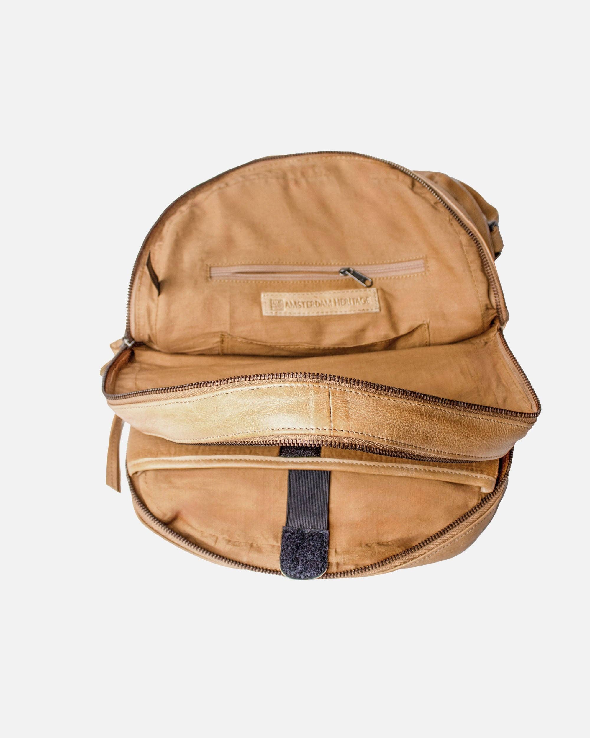 Amsterdam Heritage | Diamond Pattern Leather Bekema Premium Leather Backpack