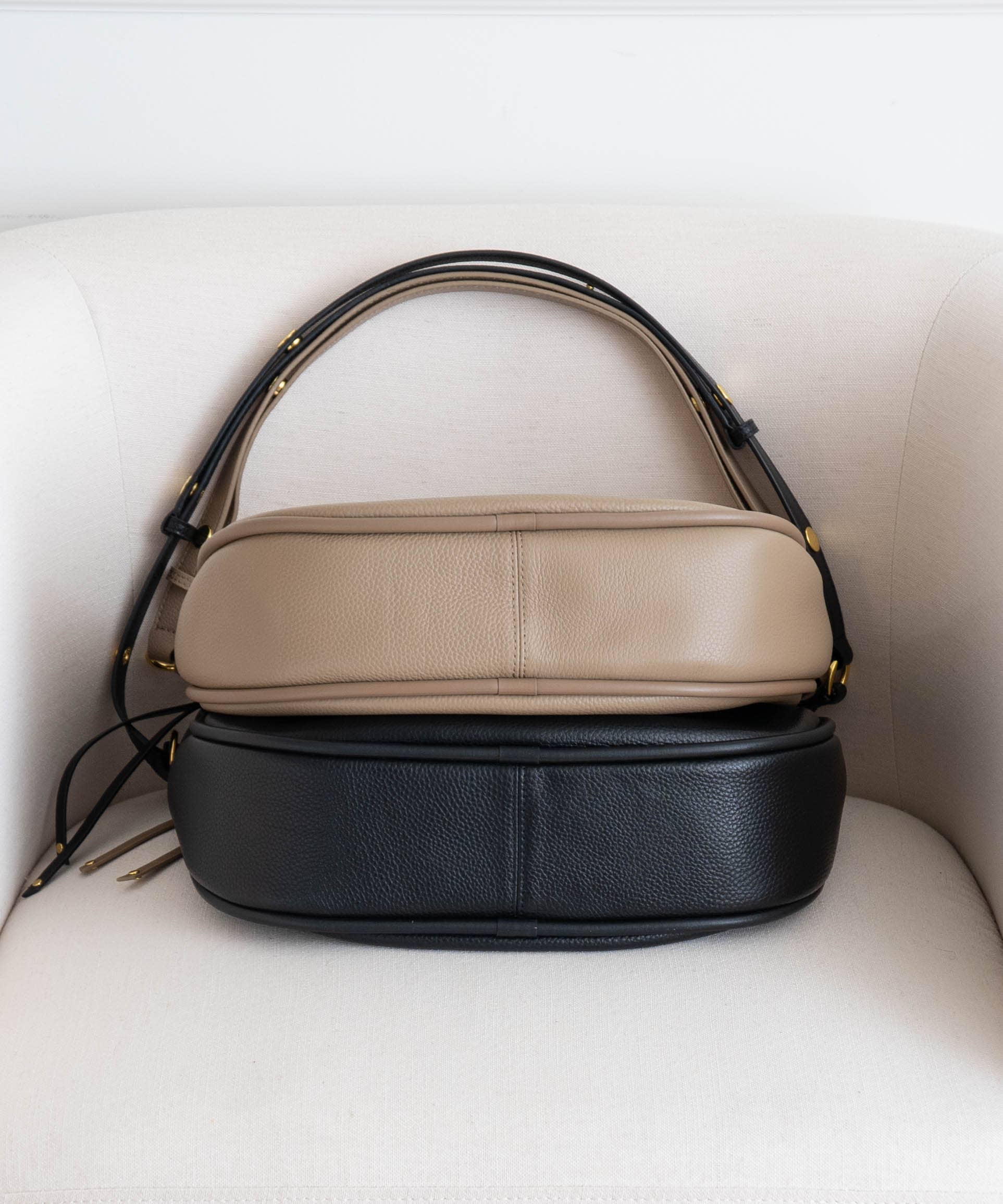 AALLYN | Pebbled Leather Marley Hobo Bag | Premium Pebbled Leather