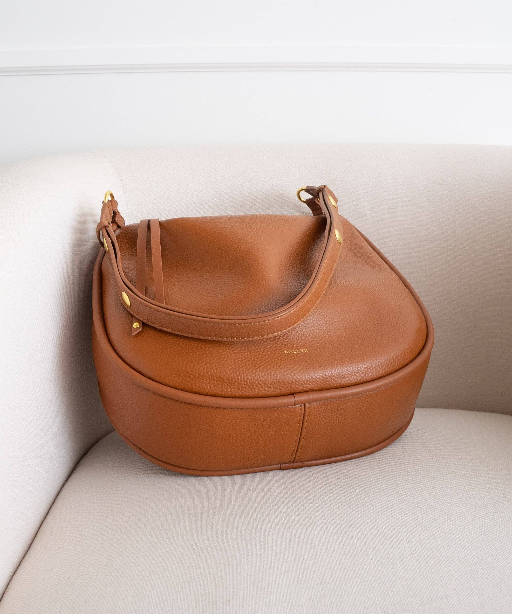 AALLYN | Pebbled Leather Marley Hobo Bag | Premium Pebbled Leather