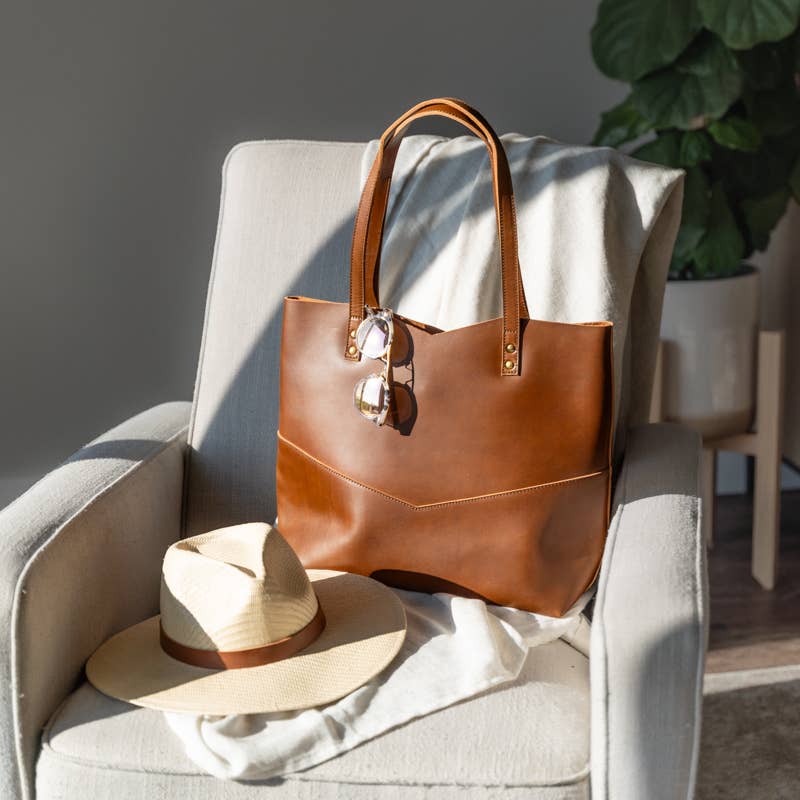 Elevate | Traveler's Tote Bag | Premium Full-Grain Leather Tote